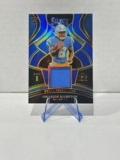 2025 Select Omarion Hampton RC Draft Selections Memorabilia Blue Prizm #DSM-OHM