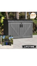 Sale-Lifetime 6ft 2" X 3ft 4"(1.9m X 1m) Horizontal 2190 Litre Storage Shed Grey