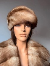 Rare Vintage Marten Fur Hat Women L Genuine R...