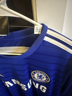 Rare CHELSEA 2014 2015 HOME FOOTBALL SHIRT SOCCER Long Sleeve JERSEY F48637  L