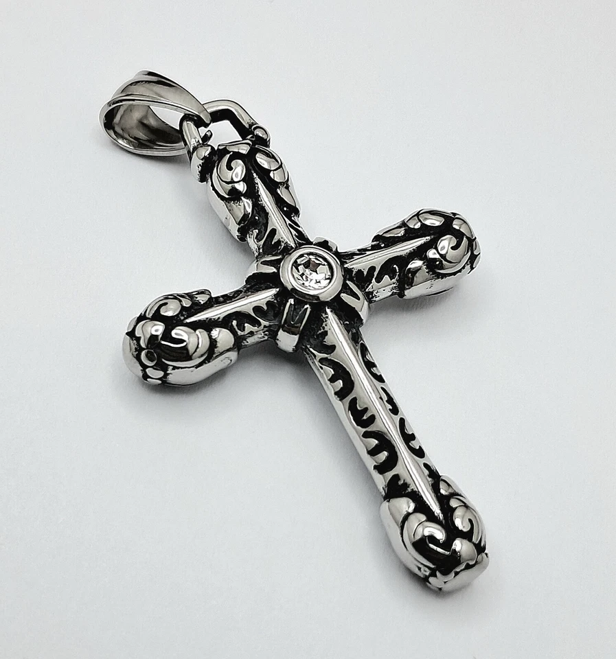 Perlenkette Tigerauge Kreuz Totekkopf kompass Lebensbaum Weihnachtsgeschenk - Bild 4 von 4