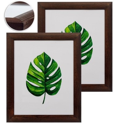 Rustic Wooden Picture Frames - Natural Solid Wood - Wall Mount Tabletop Display