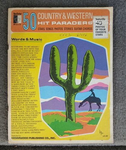 50 Country & Western Hit Paraders Sheet Music Guitar Vocal Piano