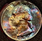 Toned BU UNC 1954 P Washington Quarter- Problem Free