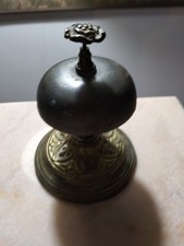 Campanello antico da tavolo per hotel Scrivania vintage funzionante Bronzo '900