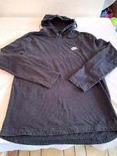 Nike Large Hoodie with Swoosh & String Hoodie - Large Black - Fast UK Ship