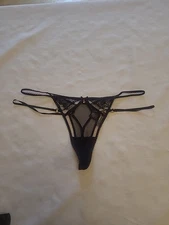 Honey Birdette Black Emma Thong Size Small New Without Tags