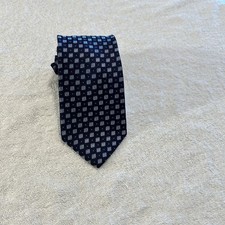 Harve Benard By Benard Holtzman Blue Silk Handmade Tie 57l X3.5w Pre-owned