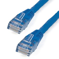 StarTech 1' Molded Cat6 UTP Patch Cable with RJ-45 Male Connectors, 24 AWG, ETL