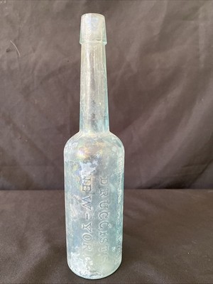 Antike Glasflasche Florida Wasserdrogen New York Murray & Lanman - (1022)