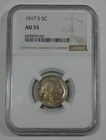 1917-S Buffalo Nickel CERTIFIED NGC AU 55  5c