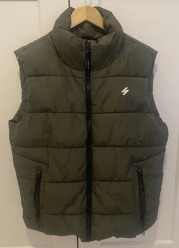 Superdry Medium Puffer Gillet - Mens - Green - Excellent condition