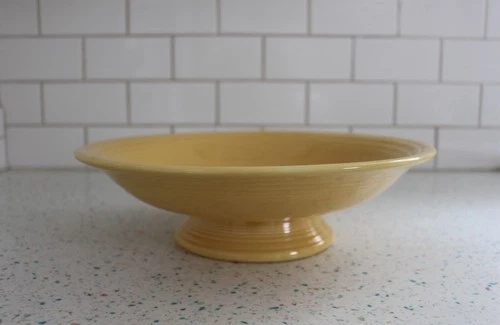 Vintage Fiesta Yellow Footed Fruit Bowl -MINT