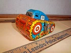 Vintage 1950s MARX Turn Over Roll Over Tank Wind-up Tin Toy Works