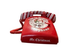 Mr. Christmas Santa's Interactive Magical Candy Cane Rotary Telephone