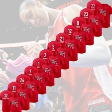 Las Vegas Aces Red Rebel Edition Name & Number Players: Wilson, Loyd, Young,...