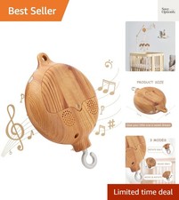 Baby Mobile Rotary Music Box Imitation Wood with Rotating Hook Crib Mobile Motor