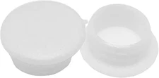 100Pcs Plastic White round Button Plugs Screw Cap, for Chair Cabinet Cupboard Sh