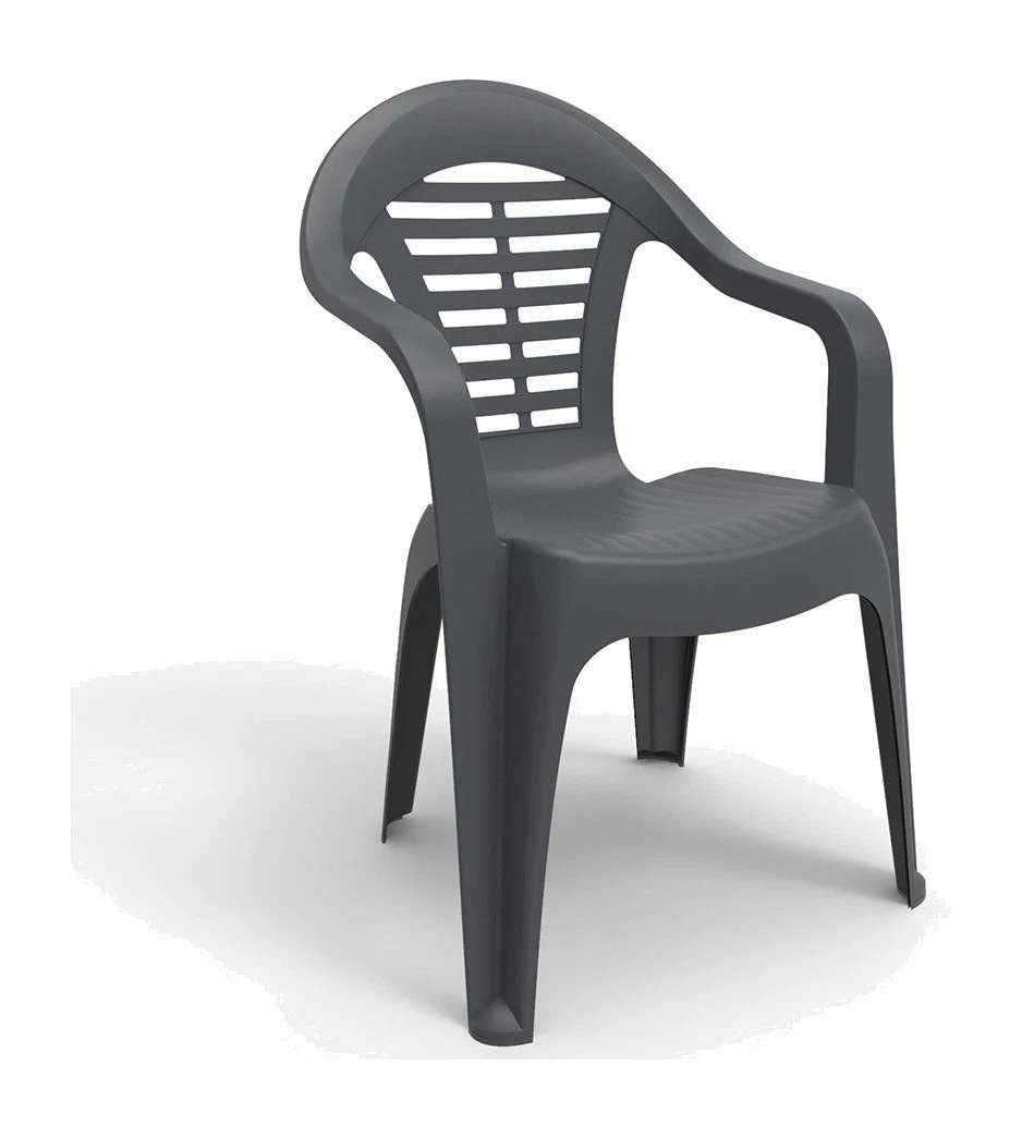 SHAF Silla apilable de polipropileno para exterior MENORCA-54X58X86CM (4UD)