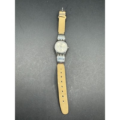 VINTAGE Swatch Watch LM122 Urban Lady 2002 Leather Khaki  display picture 3
