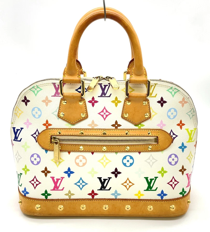 Auth Louis Vuitton Monogram Multicolor Alma M92647 Handbag W/Dustbag SK100688 - Image 3 of 4