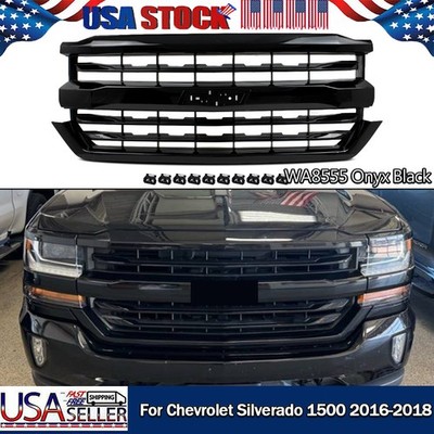 FITS 2016-2018 CHEVROLET SILVERADO 1500 FRONT BUMPER GRILLE ONYX BLACK Z71 STYLE