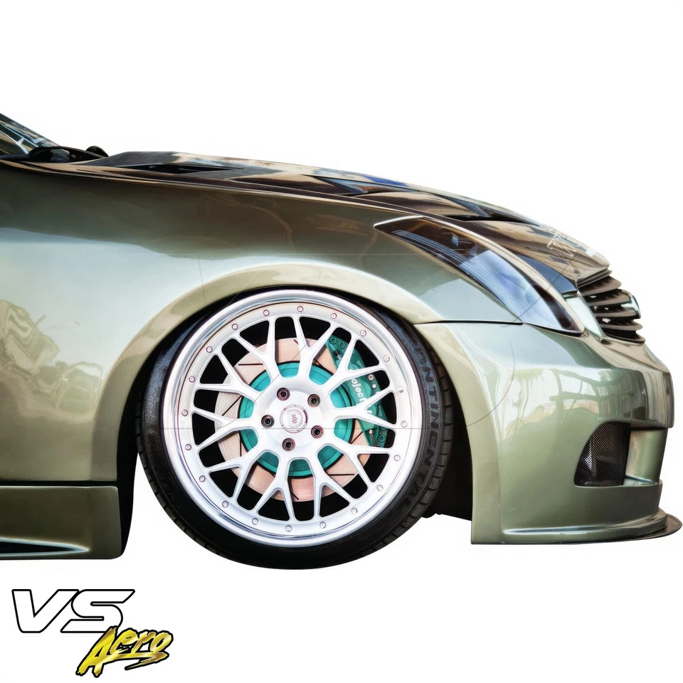 VSaero FRP APBR Wide Body Fenders (front) Coupe 2dr Coupe for G35 Infiniti 03-0 Foto 3 de 4