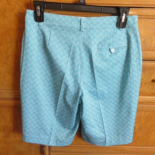 Pantaloncini da golf donna Lady Hagen verde bianco diamanti taglia 2 nuovi con etichette $55 - Foto 5 di 7