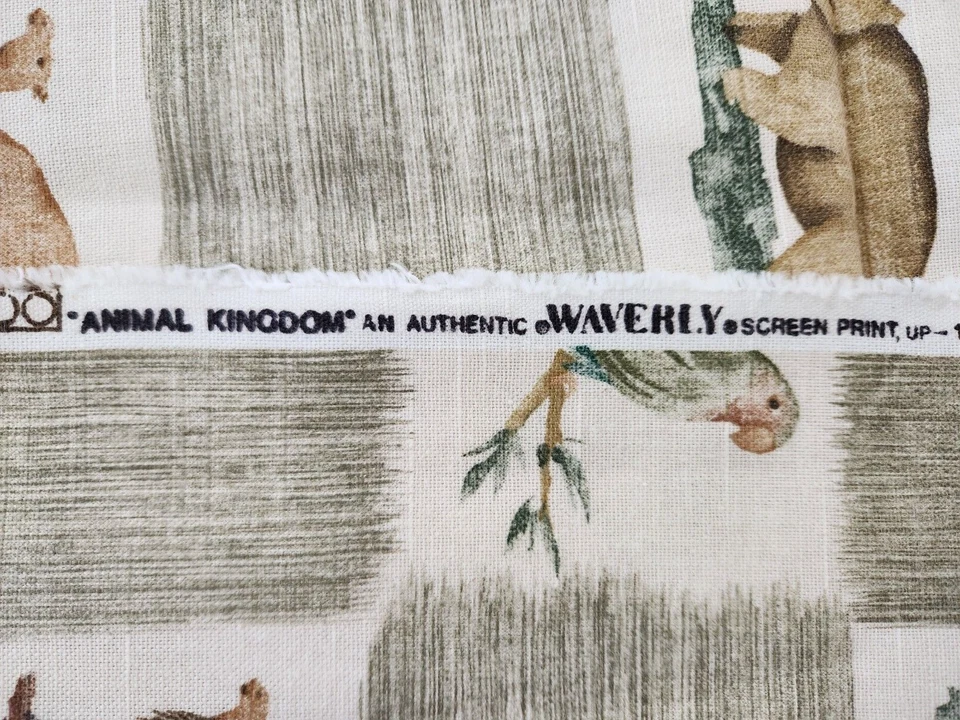 Waverly Animal Kingdom Fabric Remnant 55" x 22" - Image 3 of 4