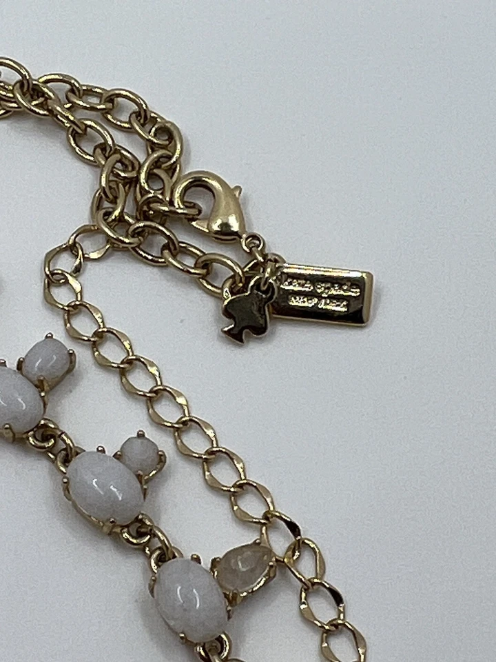Collar Kate Spade Seastone Brillante Blanco/Blanco roto Ágata SemiPreciosas Gemas Foto 3 de 4