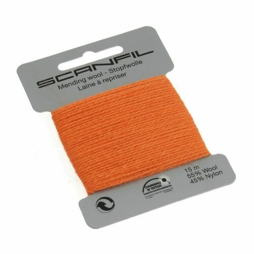 Scanfil Mending Darning Wool Thread 15m - Orange 55% Wool
