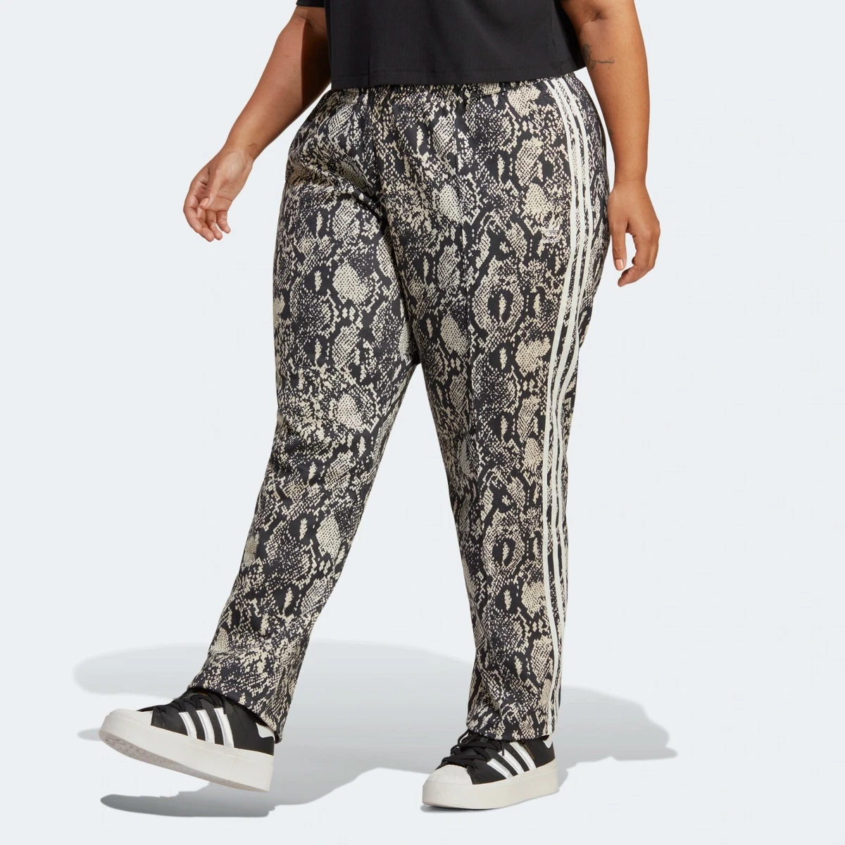adidas PYTHON TRACK PANTALON peau de serpent superstar firebird gym femme taille