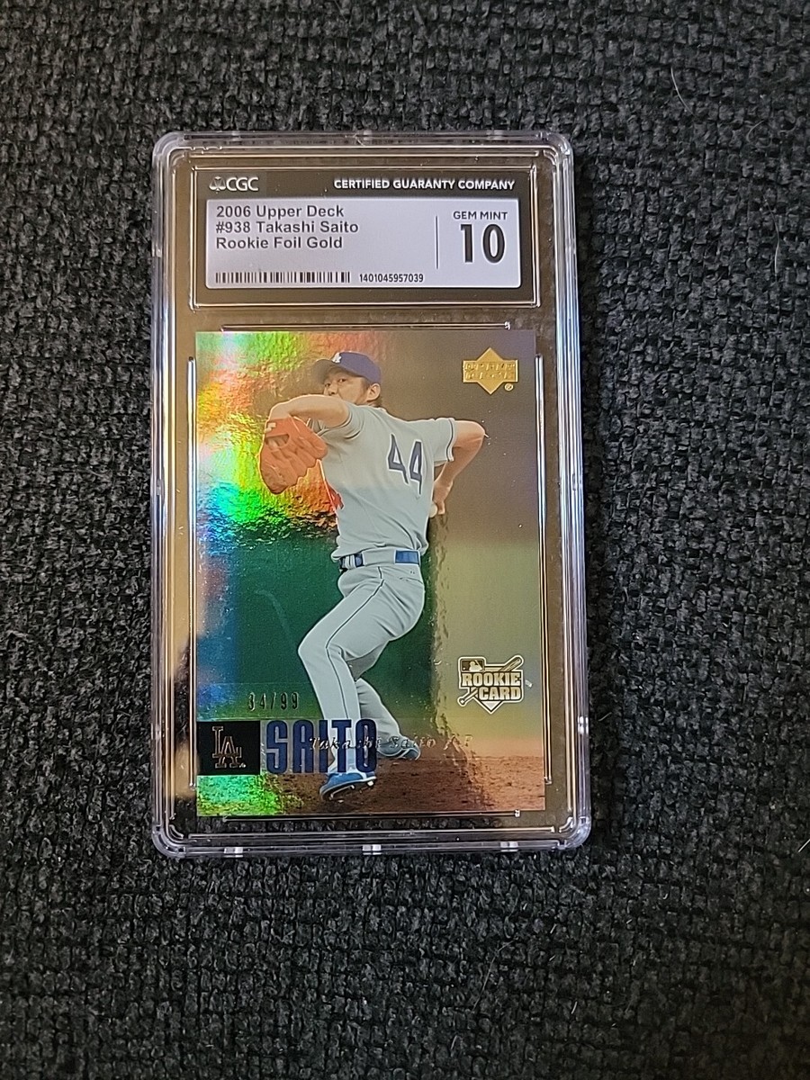 小笠原道大⭐２００６年 UPPER DECK SW-MO 2006 Upper Deck Baseball Takashi Soto Rookie Foil Gold - CGC 10