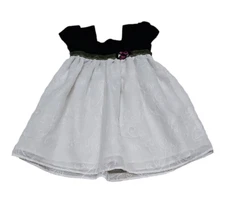 Brooke Lindsay Baby Girl Dress Size 18 Months Black White Floral