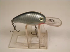 Vintage Mister Twister Deep Square Bill Silver Scale rattle crankbait lure