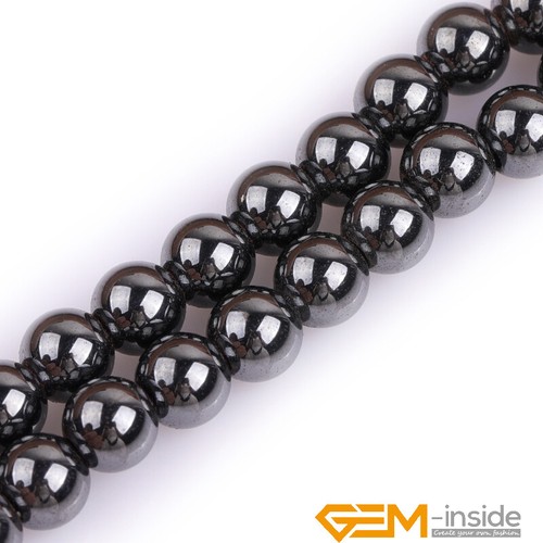 Natural Black MaMgnetic Hematite Round Ball Beads For Jewelry Making 2mm-16mm  - Picture 32 of 65