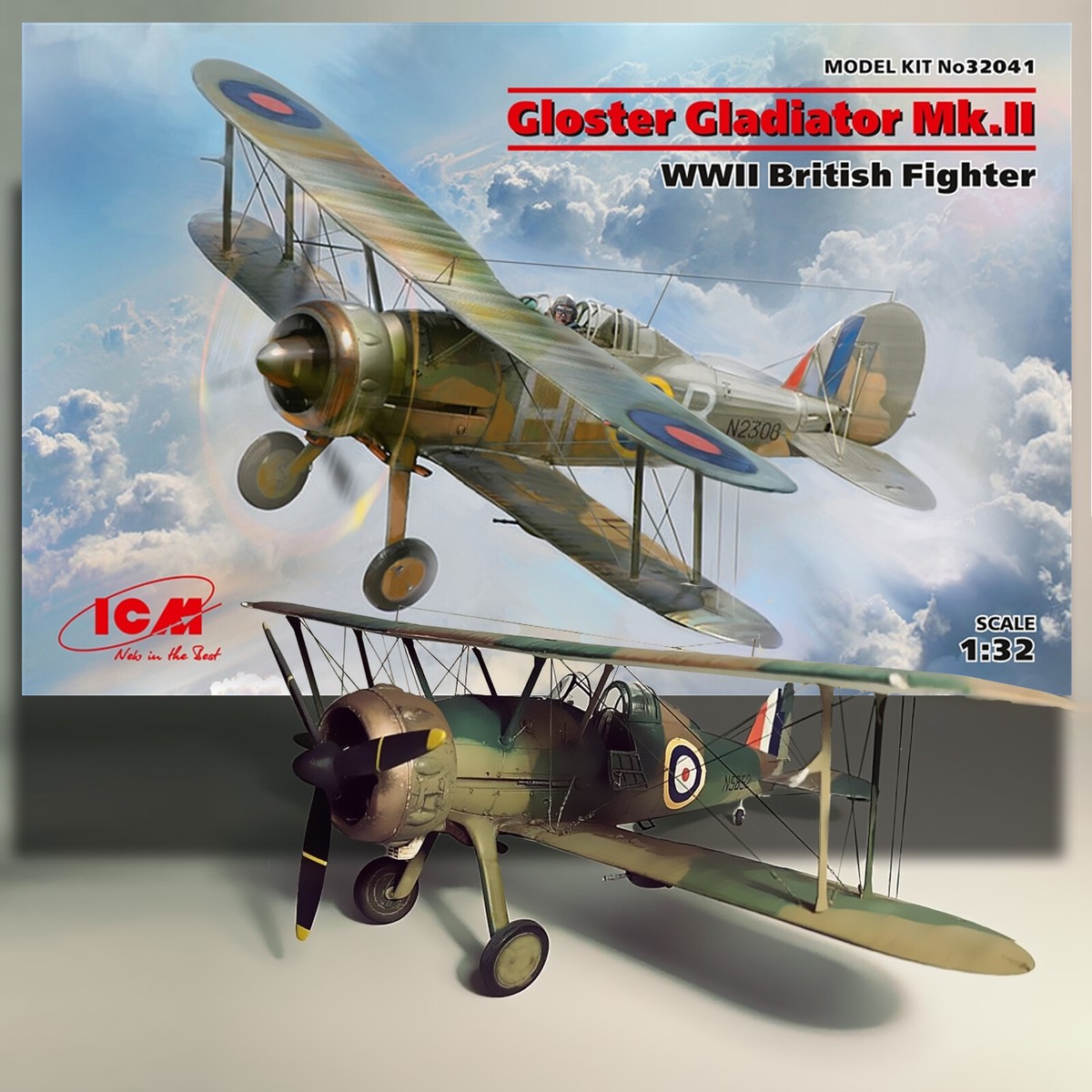 ICM 32041 1/32 GLOSTER GLADIATOR MK.II WWII BRIT FIGHTER KIT | eBay