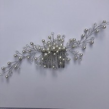 Pearl Hair Comb Wedding Hair Accessories Bride White Pearl
