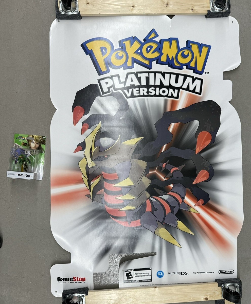 Pokémon Platinum Version Huge Vintage Display Poster Original