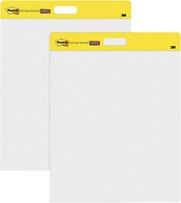 2 Easel Pads 20x23 Large Self Sticky Wall Flip Chart Paper Writing Presentation