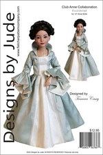 Enchanted Gown Doll Clothes Sewing Pattern for 12" Articulated Anne Dolls Tonner
