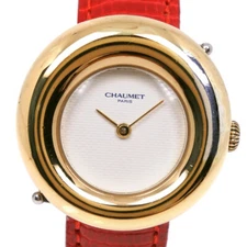 Chaumet Annaud Made in France Red/Gold Analog Display Ladies From Japan w0507