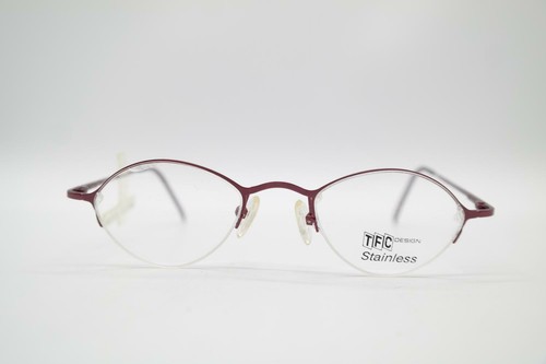 Lunettes Vintage TFC Design 602 - Monture Violette Demi-cadre Métal - Allemagne - Neuf Sans étiquette (NOS)