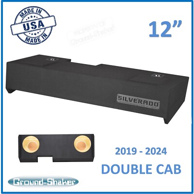 2019-2024 Chevy Silverado Double Cab Sub Box 12'' Dual Subwoofer Enclosure