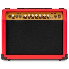 LyxPro 40W Electric Guitar Amp, Guitar Amplifier W/Built-In Speaker - Red