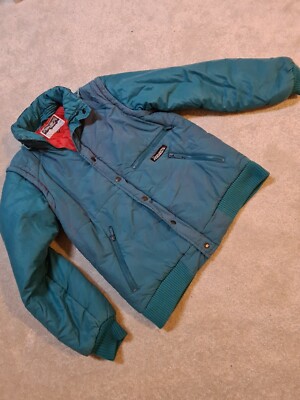 Pool Nevica Pro Mantel Jacke NEVICA GR 40 (14) Blau Aqua Skiwear Retro Vintage