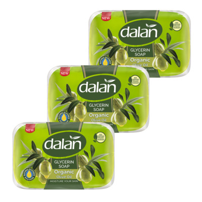 Dalan Glycerinseife mit Bio Olivenöl 100g (3er Pack)
