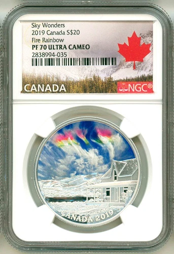 2019 Canada S$20 Sky Wonders Fire Rainbow NGC PF70 Ultra Cameo COA