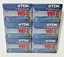 6 TDK VHS-C HG Ultimate 30 Minute Blank Camcorder Tapes TC-30HG