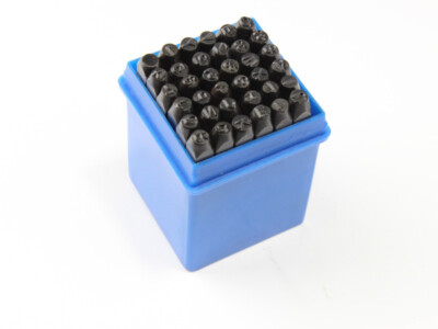 Schlagzahlen Schlagbuchstaben Set 4mm 36-tlg Stanzen Gravur Stempel